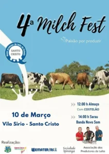 Leia mais sobre o artigo Santo Cristo promove dia 10 de março o Milch Fest em Vila Sírio