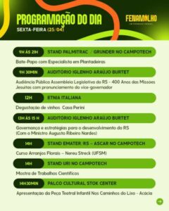 Leia mais sobre o artigo Programação Intensa Marca Sexta-Feira na Fenamilho com Debates, Cultura, Gastronomia e Inovação