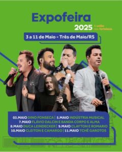 Leia mais sobre o artigo Expofeira 2025 celebra os 70 anos de Três de Maio com atrações para todas as idades