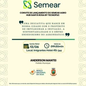 Leia mais sobre o artigo Santa Rosa lança nesta sexta o Semear Agro Hub by Tecnopuc, iniciativa que impulsiona inovação no agronegócio
