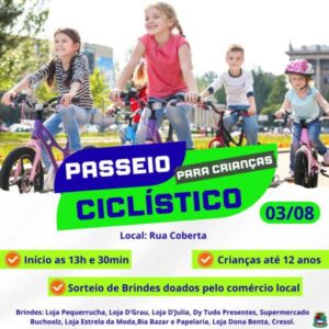 Leia mais sobre o artigo Cândido Godói promove Passeio Ciclístico para Crianças neste sábado