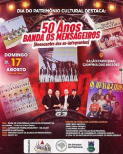 Leia mais sobre o artigo Campina das Missões celebra Dia do Patrimônio Cultural e os 50 anos da Banda Os Mensageiros