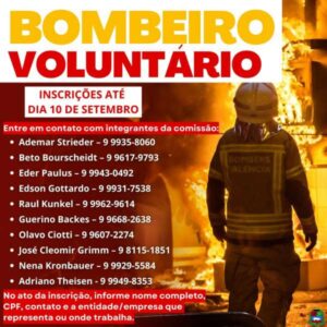 Leia mais sobre o artigo Cândido Godói abre inscrições para novos Bombeiros Voluntários