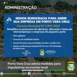 Leia mais sobre o artigo Porto Vera Cruz simplifica abertura e regularização de empresas com novo decreto