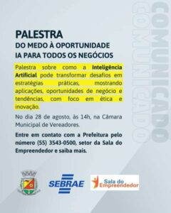 Leia mais sobre o artigo Tuparendi promove palestra sobre Inteligência Artificial voltada a empreendedores
