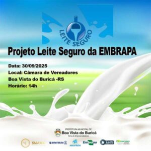 Leia mais sobre o artigo Boa Vista do Buricá terá apresentação do Projeto Leite Seguro da Embrapa 