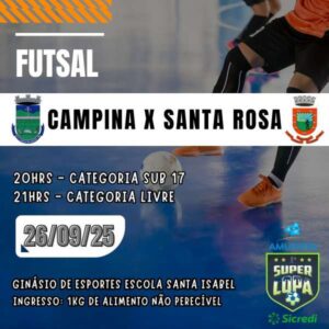Leia mais sobre o artigo Campina das Missões disputa a 1ª Super Copa AMUFRON de Futsal 