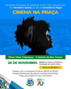 Leia mais sobre o artigo Santo Cristo promove sessão especial de cinema na praça com exibição do filme “Mãos Talentosas – A História de Ben Carson”