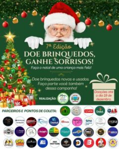 Leia mais sobre o artigo Campanha de arrecadação de brinquedos da Secretaria de Desenvolvimento Social de são Luz Gonzaga é prorrogada até sexta-feira, 19
