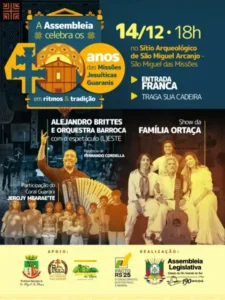 Leia mais sobre o artigo Sítio Histórico de São Miguel Arcanjo recebe grande espetáculo alusivo aos 400 anos das Missões Jesuíticas neste domingo