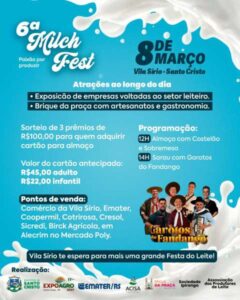 Leia mais sobre o artigo 6º Milch Fest valoriza a produção leiteira e movimenta a Vila Círio em Santo Cristo