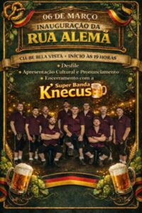 Leia mais sobre o artigo Campina das Missões realizará inauguração da Rua Alemã com programação cultural no dia 6 de março