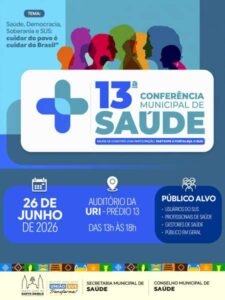Leia mais sobre o artigo 13ª Conferência Municipal de Saúde de Santo Ângelo será realizada no dia 26 de junho