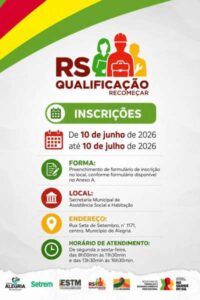 programa RS Qualificação Recomeçar