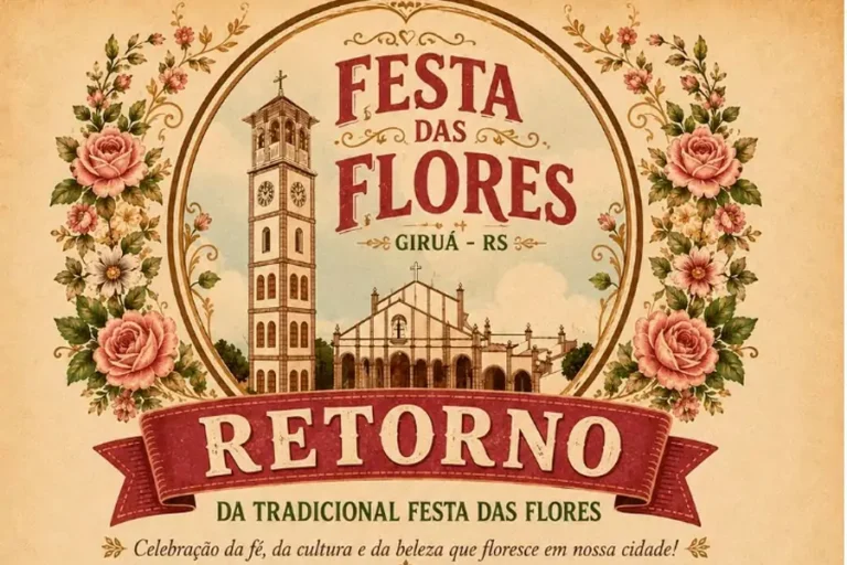 Festa das Flores retorna a Giruá com programação no Salão Paroquial da Igreja Matriz